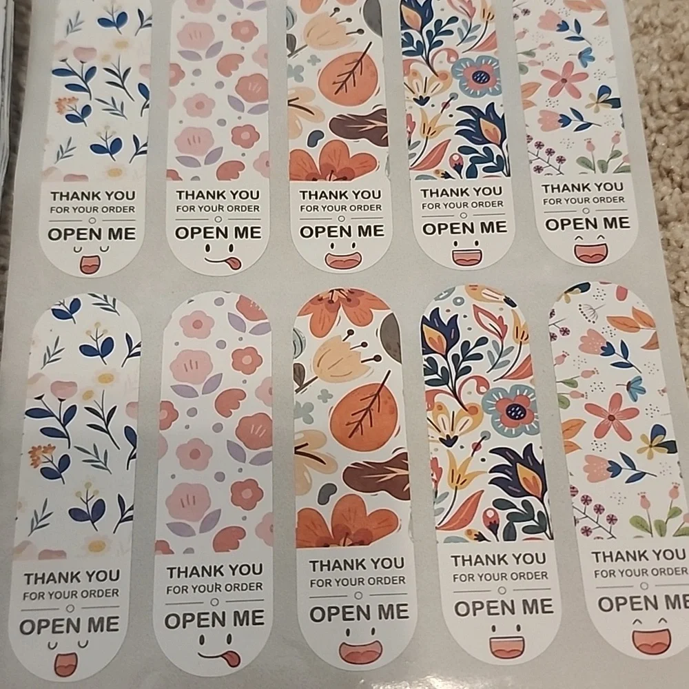 9x6 Poly Mailer Shipping Bags(10) Thank You Cards(10) And Thank You Stickers(10)